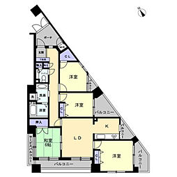 ジュウグランドマンションヴェルデ武南 4LDKの間取図画像