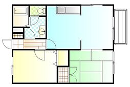 ウォータースプライト祐樹 2LDKの間取図画像