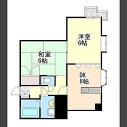ブルームK 2DKの間取図画像