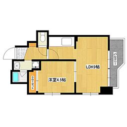 パースアベニュー2 1LDKの間取図画像
