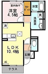 HararanCastle 1LDKの間取図画像