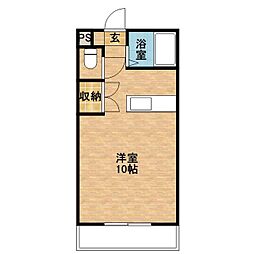 フロウレス新屋敷 ワンルームの間取図画像