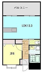 サンピーノ祇園之洲 1LDKの間取図画像