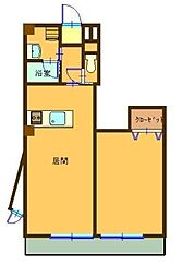 エクセラントメゾン与次郎 1LDKの間取図画像