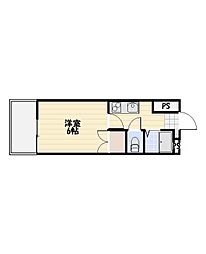 エクステンド谷山 1Kの間取図画像
