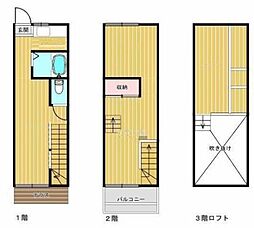 ハピネス 1LDKの間取図画像