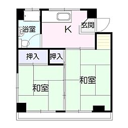 中島ビル 2Kの間取図画像
