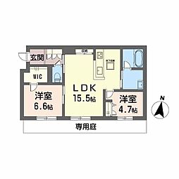 シャーメゾン春日町 2LDKの間取図画像