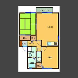 セジュール都 2LDKの間取図画像