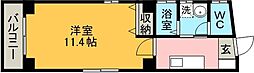 Kマンション 1Kの間取図画像