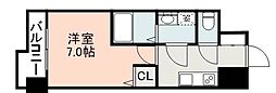 S-RESIDENCE加治屋町achieve 1Kの間取図画像