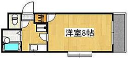 ロゼーヌ脇田 1Kの間取図画像