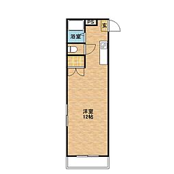 フロウレス新屋敷 ワンルームの間取図画像