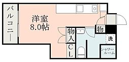 内野ビル ワンルームの間取図画像