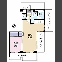 トーカンマンション高麗町 1LDKの間取図画像