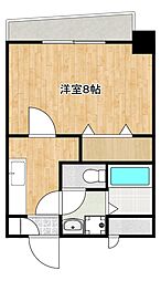 エスペール21樋之口 1Kの間取図画像