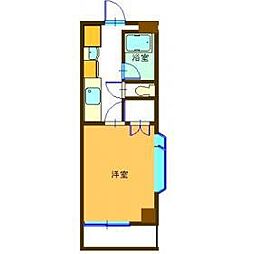 薬師・愛ビル ワンルームの間取図画像