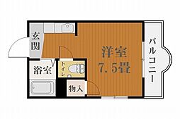 パステルイン下荒田 ワンルームの間取図画像