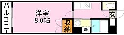 ステージルビーグラス 1Kの間取図画像