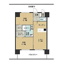ステーションMAY 2LDKの間取図画像
