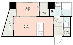 CLARECRACE鴨池 1LDKの間取図画像