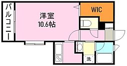 J.terrace ワンルームの間取図画像