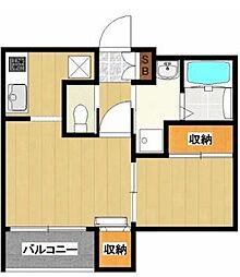 SMILEAX郡元 2Kの間取図画像