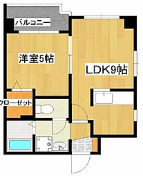 グランシャリオ武 1LDKの間取図画像