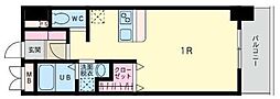 パラシオ柳町 ワンルームの間取図画像