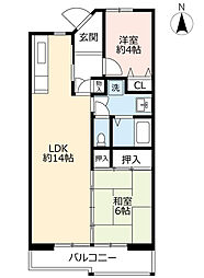 UR都市機構シーサイドももちサウスステージ3 2LDKの間取図画像