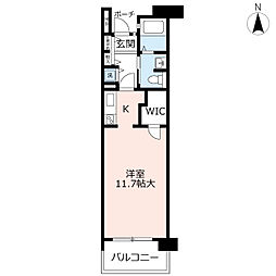 UR都市機構アーベインビオ春日2号棟 1DKの間取図画像