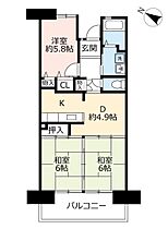 URアーベインビオ春日  ｜ 福岡県春日市日の出町3丁目（賃貸マンション2LDK・9階・62.49㎡） その2