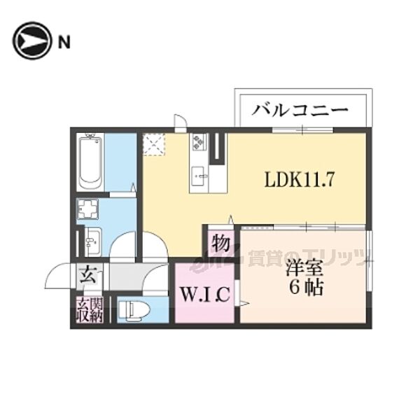 奈良県奈良市南紀寺町1丁目(賃貸アパート1LDK・2階・45.29㎡)の写真 その2