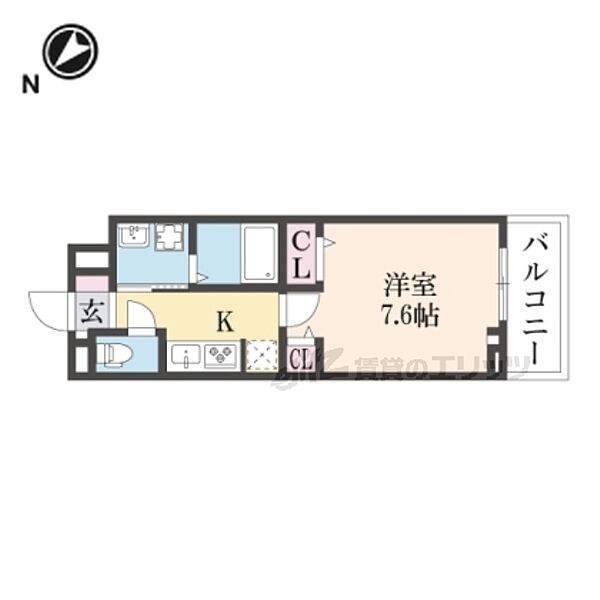 奈良県生駒市辻町(賃貸アパート1K・3階・27.02㎡)の写真 その2