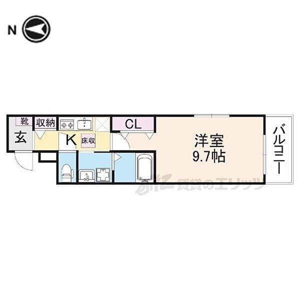 ラッフィナートソレイユ 301｜大阪府枚方市招提元町１丁目(賃貸アパート1K・3階・31.21㎡)の写真 その2