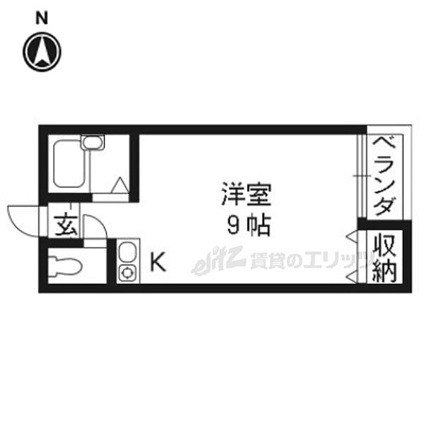 大阪府枚方市津田西町2丁目(賃貸アパート1R・2階・23.00㎡)の写真 その2