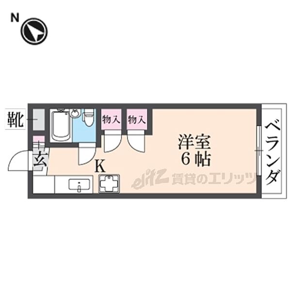 奈良県生駒市中菜畑2丁目(賃貸マンション1R・2階・17.48㎡)の写真 その2