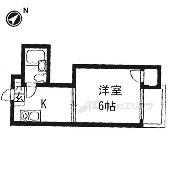 ロータリーマンション村野本町Ｂ棟 405｜大阪府枚方市村野本町(賃貸マンション1K・4階・19.44㎡)の写真 その2