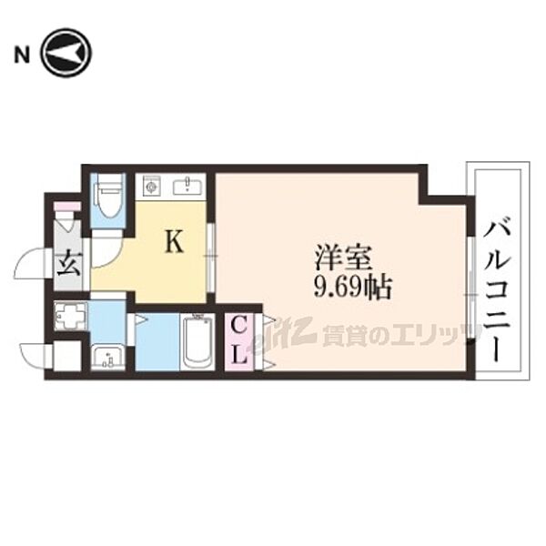 プラリア牧野阪 703｜大阪府枚方市牧野阪１丁目(賃貸マンション1K・7階・29.45㎡)の写真 その2