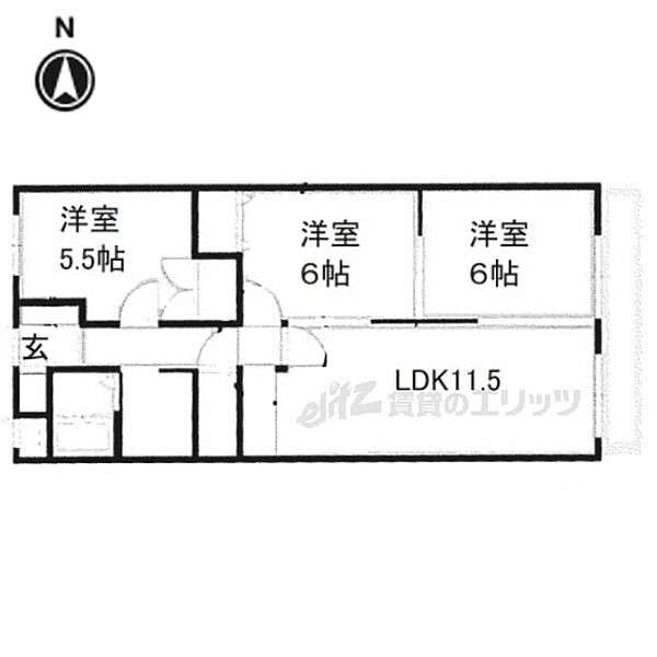 ウエストサイド楠葉 505｜大阪府枚方市西船橋２丁目(賃貸マンション3LDK・5階・60.00㎡)の写真 その2