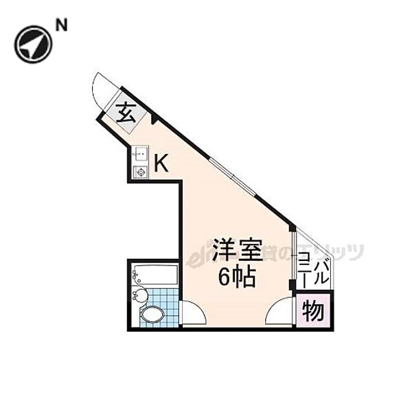 大阪府寝屋川市寿町(賃貸アパート1R・3階・13.66㎡)の写真 その2