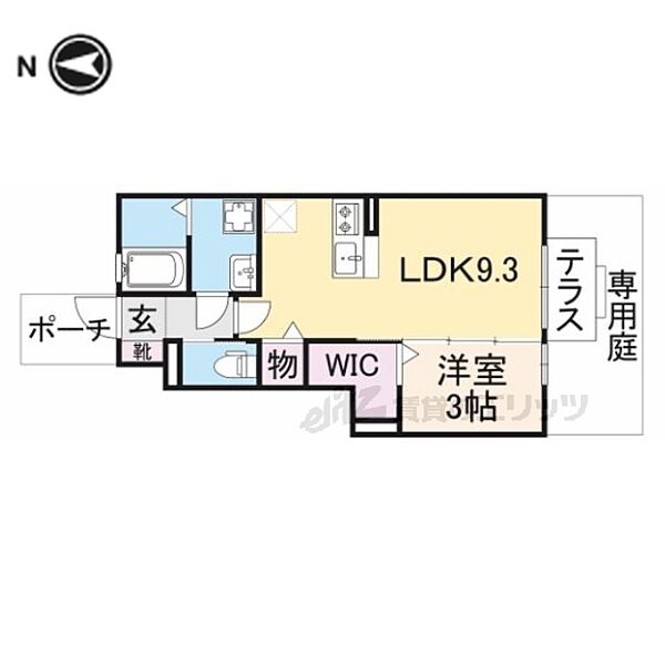 奈良県大和郡山市北郡山町(賃貸アパート1LDK・1階・42.13㎡)の写真 その2