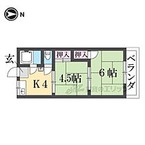 奥野ハイツ 202 ｜ 大阪府枚方市田口3丁目（賃貸アパート2K・2階・10.61㎡） その2