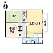 ラモンターニュ招提 101 ｜ 大阪府枚方市招提元町３丁目（賃貸アパート2LDK・1階・56.60㎡） その2