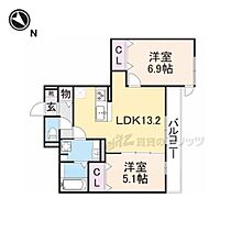 大阪府交野市倉治3丁目（賃貸アパート2LDK・2階・58.17㎡） その2