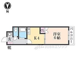 FROMホキタ1番館 3階1DKの間取り