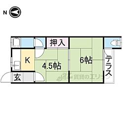 東光荘 2Kの間取図画像