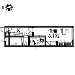 レオパレスＦｌｏｕｒｉｓｈ 1階1Kの間取り