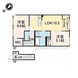 ローザ フェリーチェ 2LDKの間取図画像