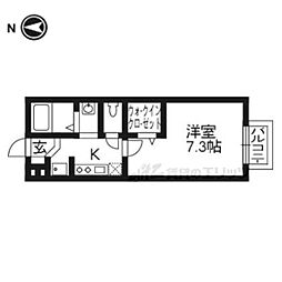シュエット 1Kの間取図画像